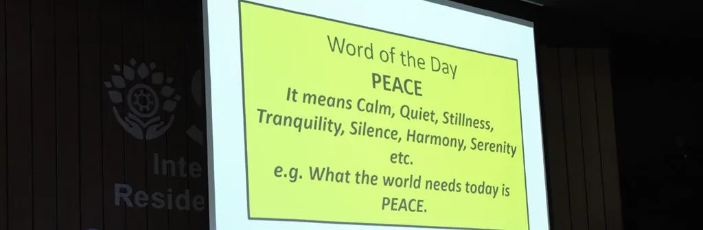 An appeal for peace