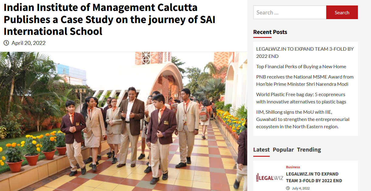 Indian Institute of Management Calcutta Publishes a Case Study on the journey || Online Media Cafe