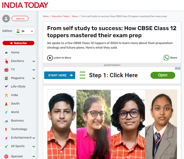 India Today || From self study to success: How CBSE Class 12 toppers m...