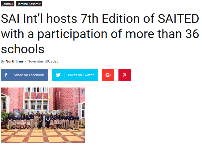 The Northlines || SAI Int’l hosts 7th Edition of SAITED with a parti...