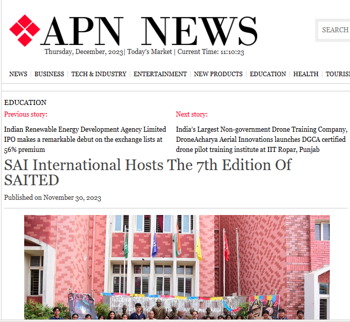 APN News || SAI International Hosts The 7th Edition Of SAITED