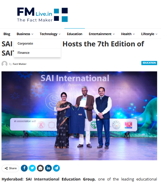 FM Live || SAI International Hosts The 7th Edition Of SAITED