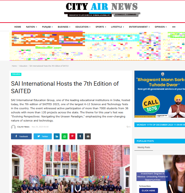 City Air News || SAI International Hosts the 7th Edition of SAITED