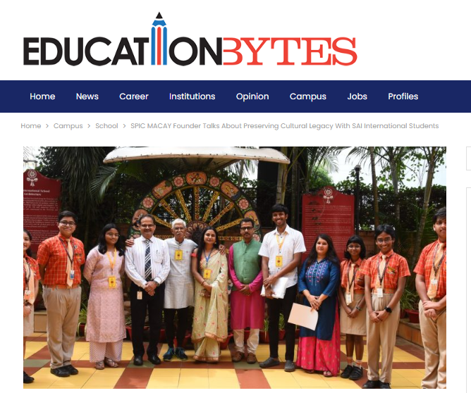 Education Bytes || SPIC MACAY Founder Talks About Preserving Cultural ...