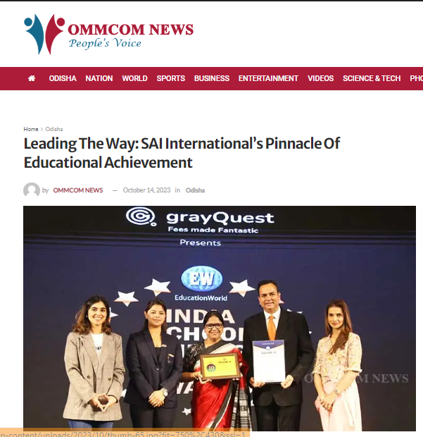 Ommcom News || Leading The Way: SAI International’s Pinnacle Of Educ...