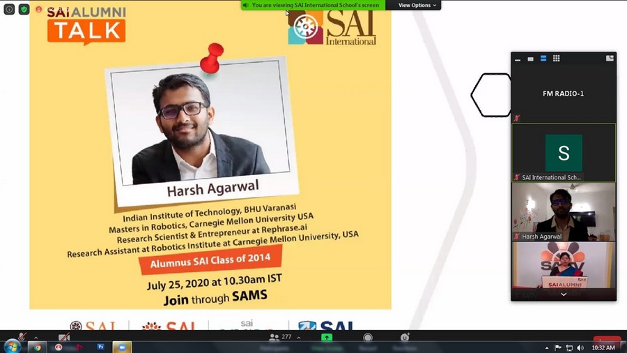 SAI Alumni Talk with Harsh Agarwal